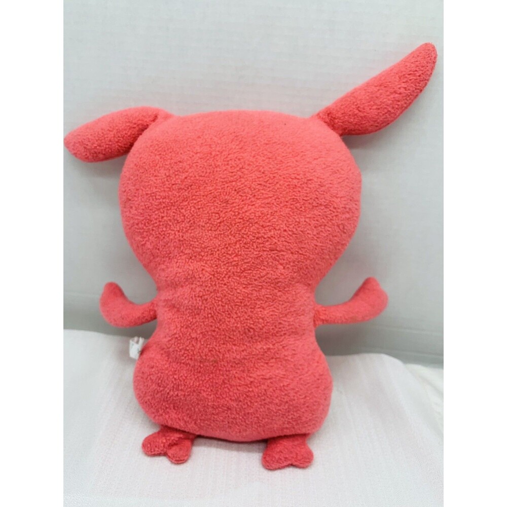 UglyDoll Pink Coral Puglee Plush 2007 Soft Stuffed Animal Felt Eyes Nose 12" - Picture 6 of 9